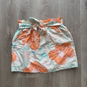 Lilly Pulitzer silk floral mini skirt